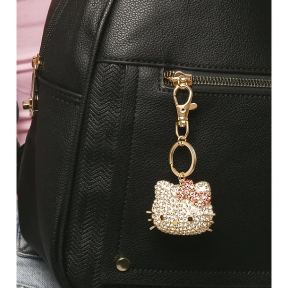 Sanrio Hello Kitty Face Pave 3D Bling Keychain Bag Charm NEW - Picture 5 of 6